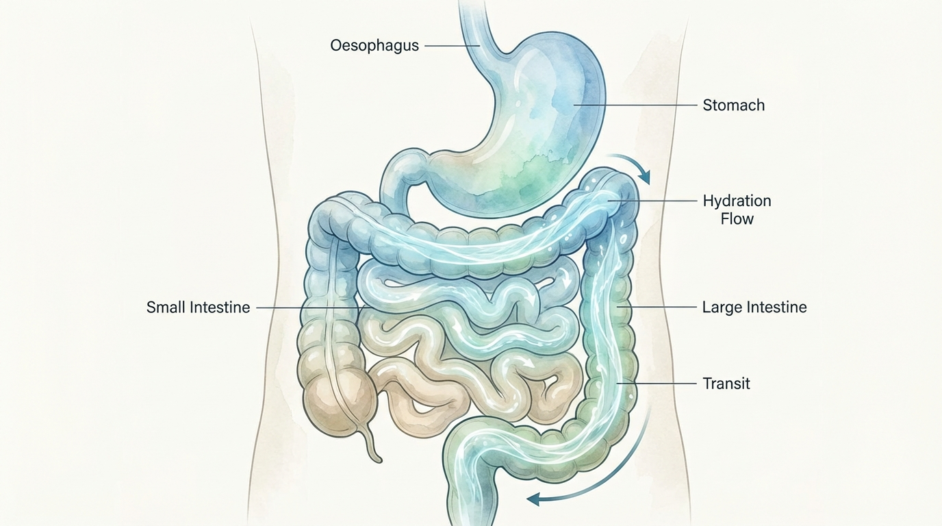 Illustration scientifique du système digestif